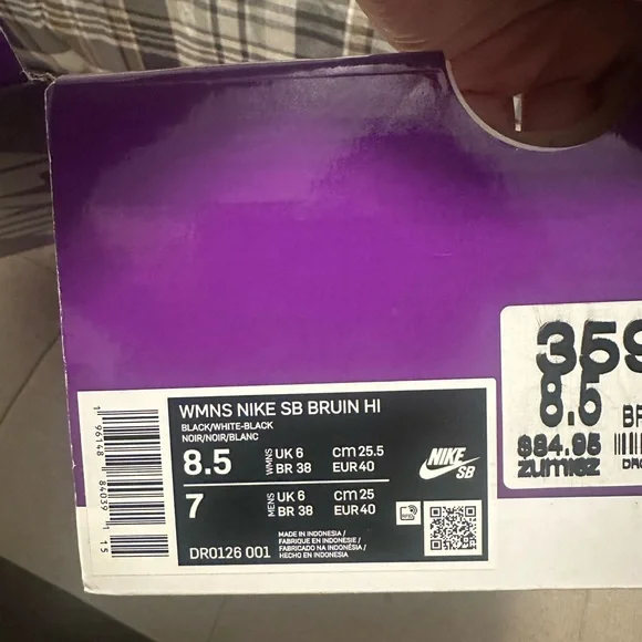 Nike Black Suede Sneakers with White Swoosh - Picture 5 of 5